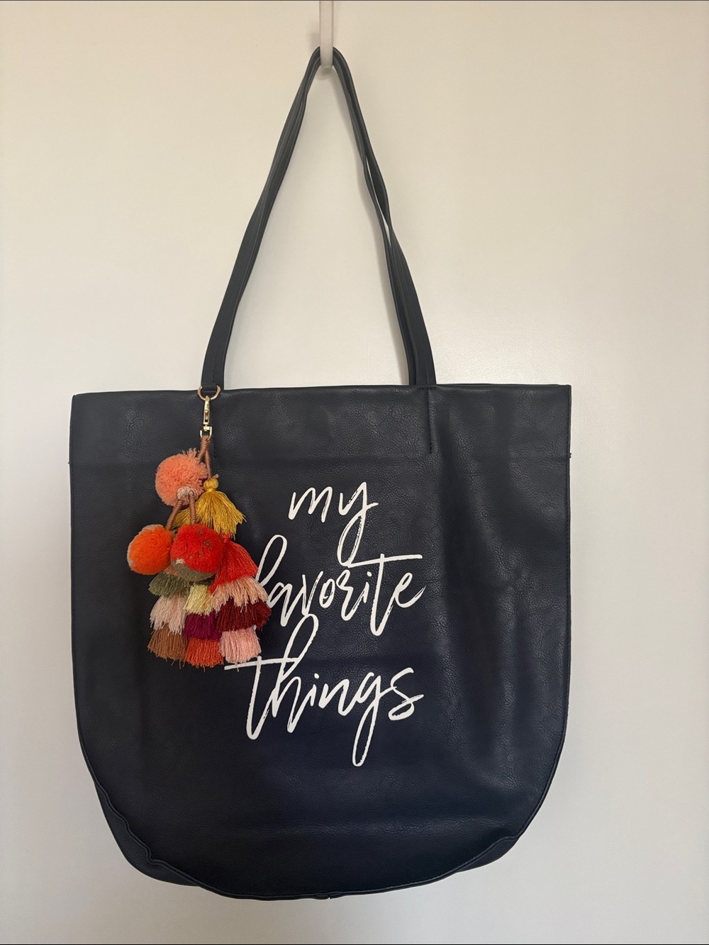 Navy Blue Urban Outfitters Tote Bag with Tassels